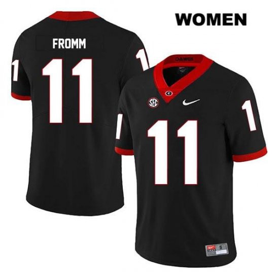 Women's Georgia Bulldogs NCAA #11 Jake Fromm Nike Stitched Black Legend Authentic College Football Jersey OGT3754CQ